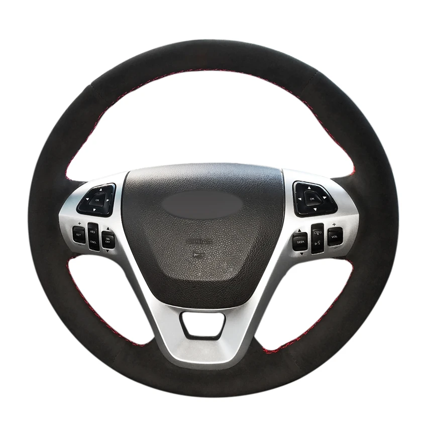 Сшитая вручную черная замшевая фотопленка для Ford Edge 2011 2014 Explorer 2019 Flex 2013 2017 2018