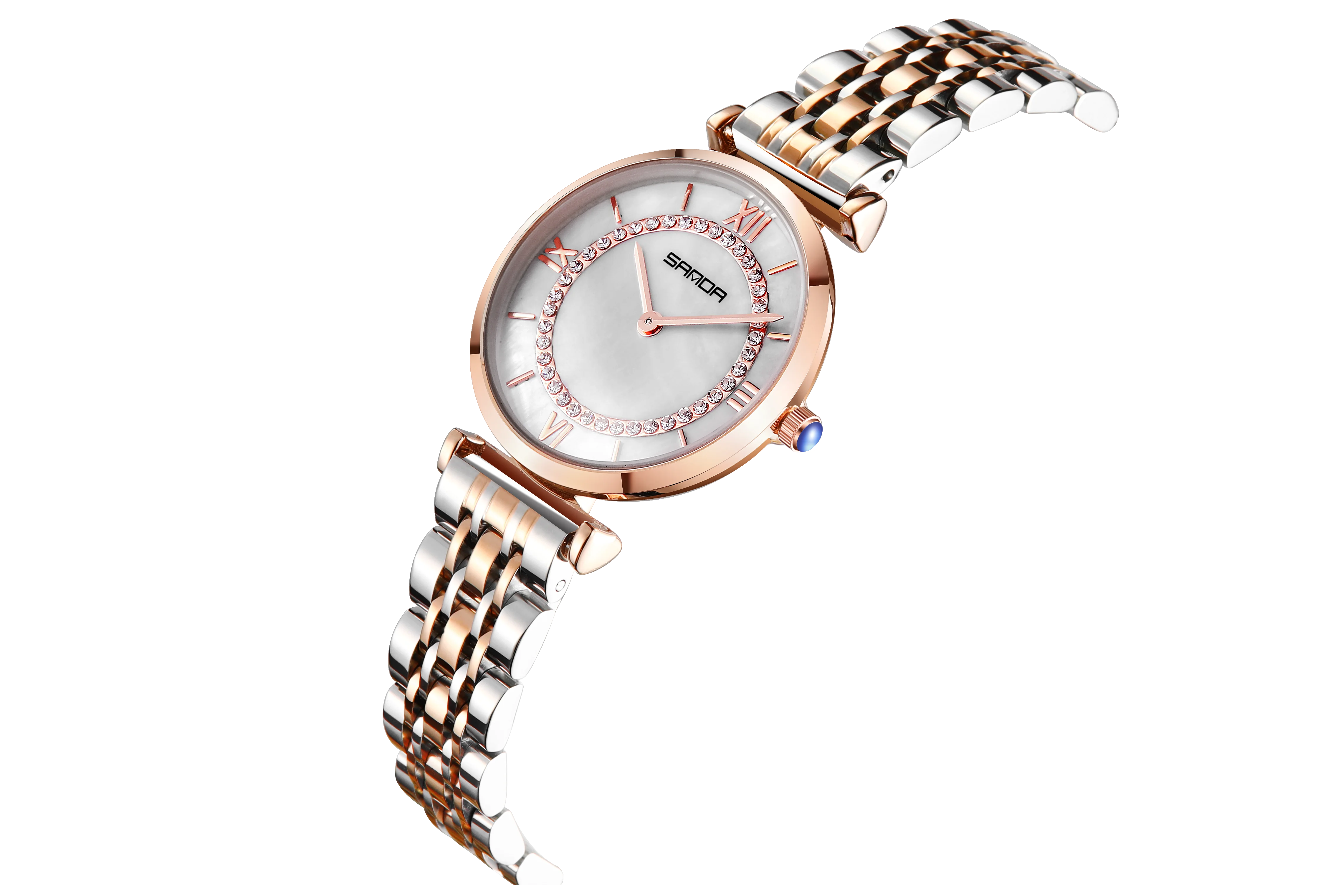 Sanda brand, simple fashion fashion waterproof atmosphere thin women's steel belt leisure quartz women's watch