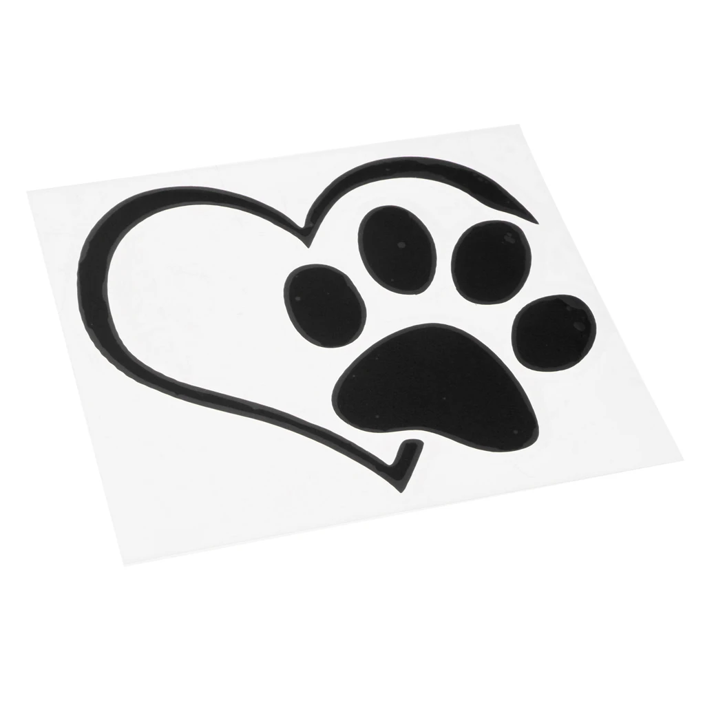 

Pet Paw Love Heart Pattern Car Window Stickers Vinyl Cats Dogs Decals