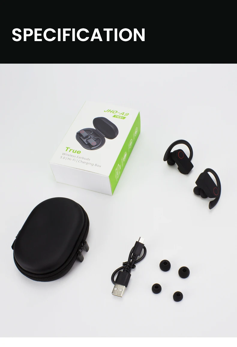 A9 TWS Bluetooth наушники настоящие беспроводные наушники 8 часов музыки bluetooth 5,0 беспроводные наушники водонепроницаемые спортивные наушники