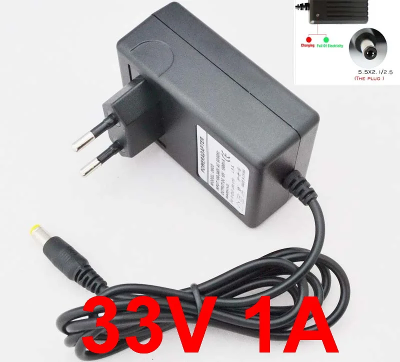1 шт. 33V 1A AC 100V-240 адаптер конвертер DC 1000mA Питание устройство с европейской вилкой 5