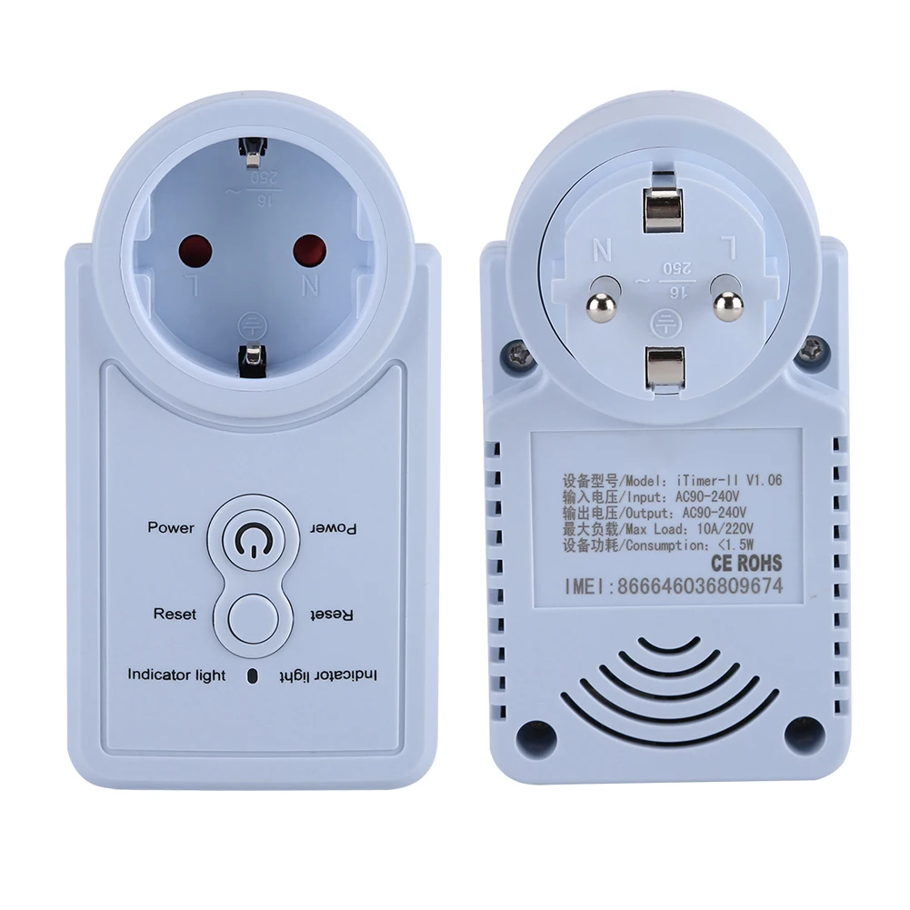 

Smart GSM Power Outlet Plug Socket with Temperature Sensor SMS Command Control(Russian/English Version)
