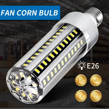 

220V E26 LED Bulb 50W 35W 25W Lampara LED E27 Corn Light Bulb LED Lamp 110V Bombillas 5730 No Flicker Light Warehouse Lighting