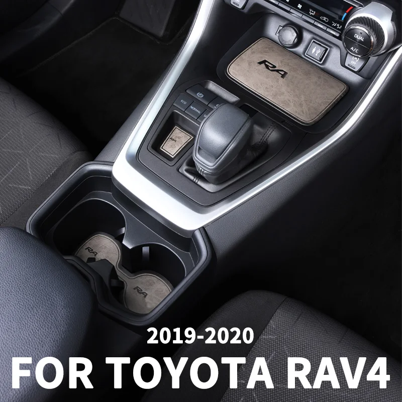 Mata do drzwi samochodowych Pad dla Toyota RAV4 RAV 4 2019 2020 Water Coaster maty do schowków na drzwiach Pad poduszka pod kubek Auto mata antypoślizgowa akcesoria