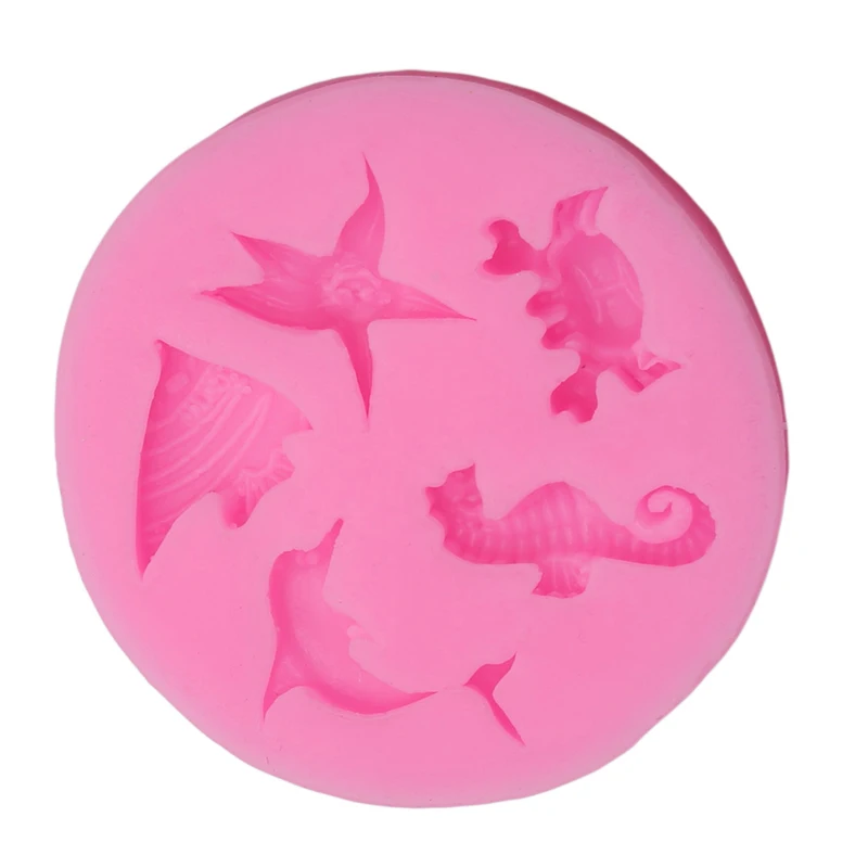 

Pearl Conch Starfish Shell Seashell Silicone Mold Fondant Cake Baking Mould Handmade Cooking Mold