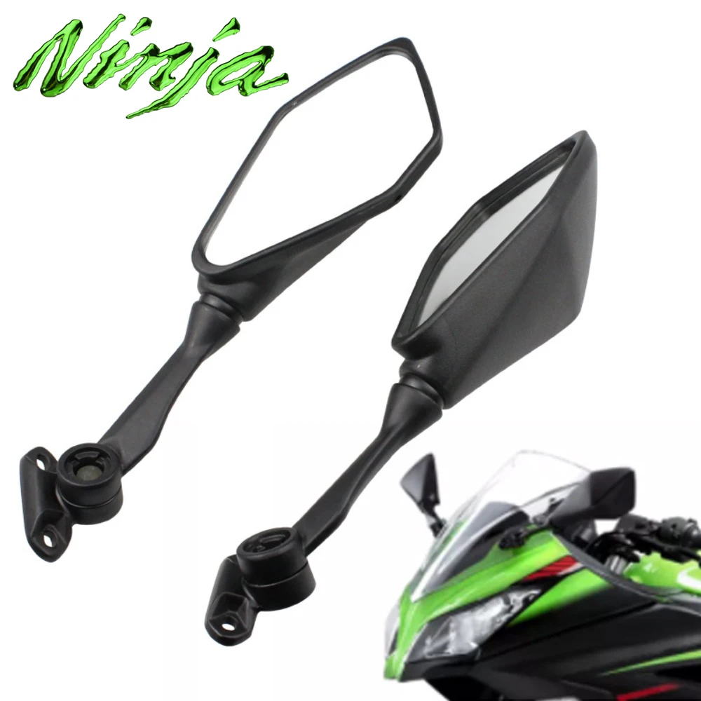 Ninja Mirror Motorcycle Rearview Mirrors For Kawasaki 125 250 250R 300 400 650 1000 H2 H2R ZX6R ZX10R ZX14R | Автомобили и
