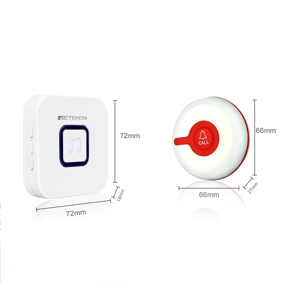 Retekess TH102 Medica Caregiver Pager Nurse Call Alert System Patient Help Hospital Grade Wireless Page Receiver for Healthcare