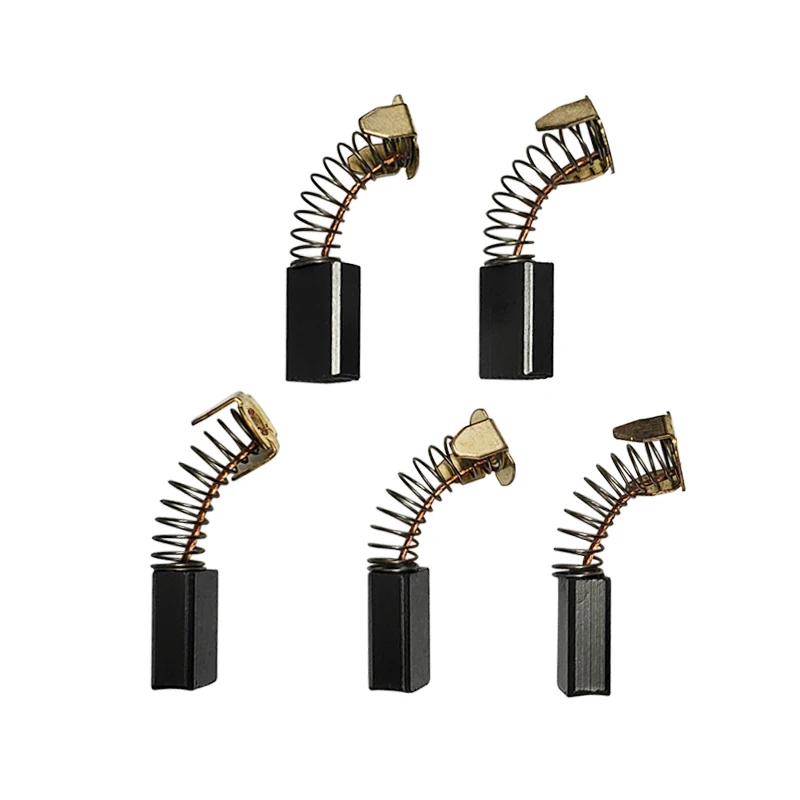 10Pcs 6×10×15mm Graphite Copper Motor Carbon Brushes Set Tight  Wire for Electric Hammer/Drill Angle Grindern