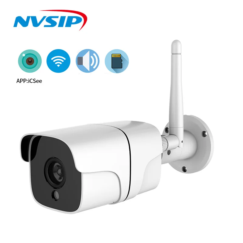 Цилиндрическая IP камера ICsee HD 5 МП Wi Fi ONVIF 1080P беспроводная Проводная уличная