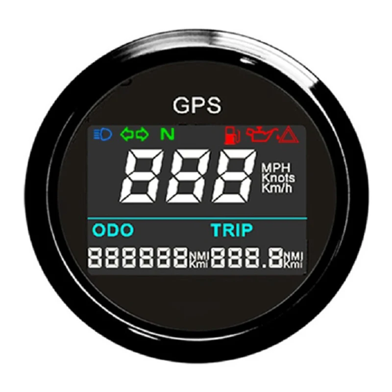 Универсальный 52 мм цифровой GPS измеритель скорости ЖК дисплей датчик одометр