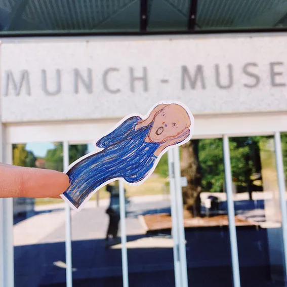 10 шт., художественная наклейка Munch, наклейка на чемодан, ноутбук, скейтборд, холодильник, мобильный телефон, ipad, водонепроницаемая наклейка, сделай сам