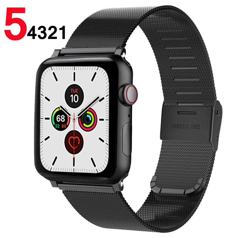 Миланская петля ремешок для apple watch band 5 4 44 мм 40 мм correa aple watch 42 мм 38 мм браслет из нержавеющей стали аксессуары для iwatch