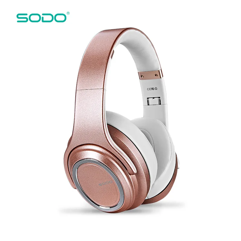 Bluetooth наушники Колонки 2 в 1 SODO складные NFC Hi-Fi стерео беспроводные Накладные наушники V5.0 с микрофоном Поддержка TF карты FM