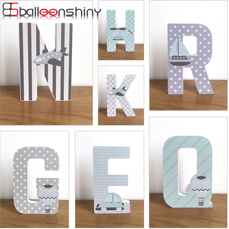 

BalleenShiny 26 English Alphabet Transportation Theme Decorative Letters Wedding Party Photo Props Creative Table Ornament