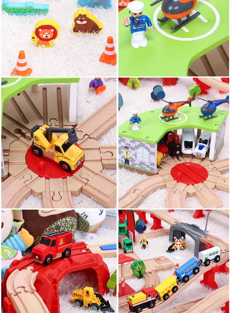 Динозавр животное дикий деревянный поезд трек игрушка набор совместим с BRIO волшебный мост аксессуары игрушки для детей Подарки