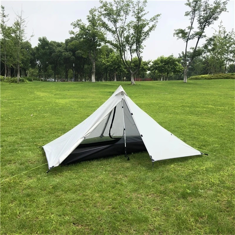 Inner and Outer Tent Водонепроницаемые палатки для кемпинга, сверхлегкие двухъярусные бесшумные пирамиды, палатка для одного человека, 4 сезона, для любой погоды, для охоты, пеших прогулок - Цвет: Inner and Outer Tent