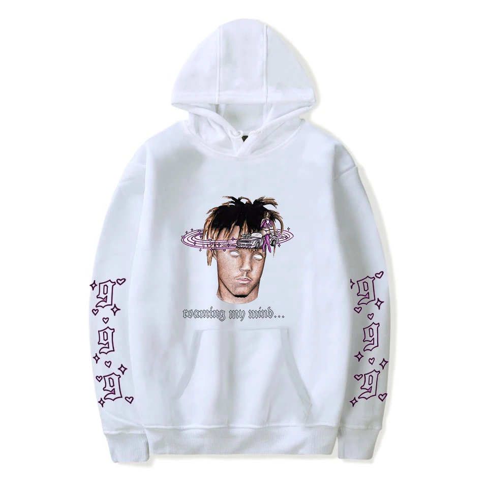 Новые толстовки с принтом Juice WRLD для мужчин и женщин, толстовки с капюшоном в стиле хип-хоп, модные повседневные худи Juice WRLD для мальчиков и девочек, белые пуловеры