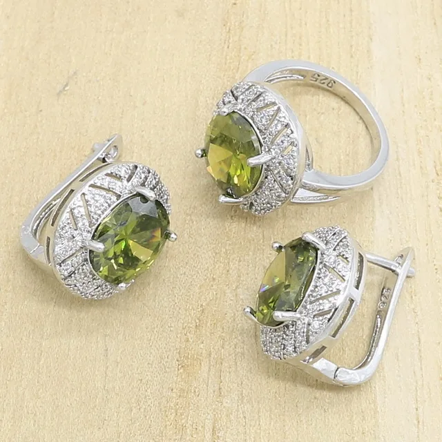 Olive Ring Earrings