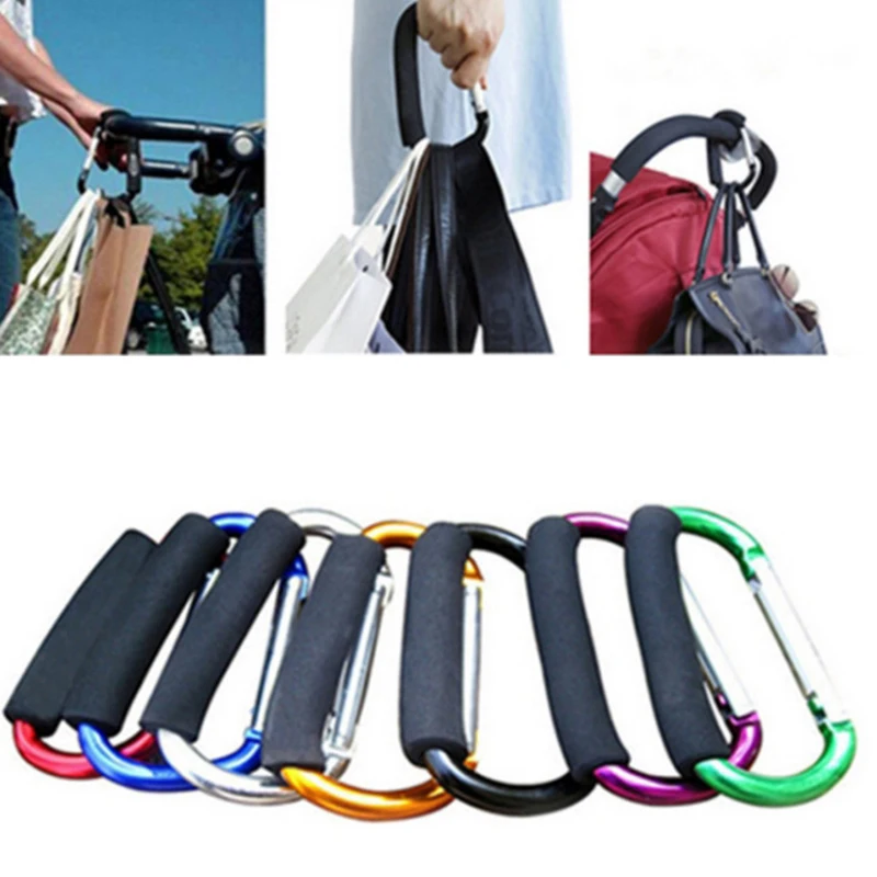 2pcs Stroller Hooks Diaper bag hooks Wheelchair Stroller Pram Carriage Bag Hook Baby Strollers Bag Clip Stroller Accessories