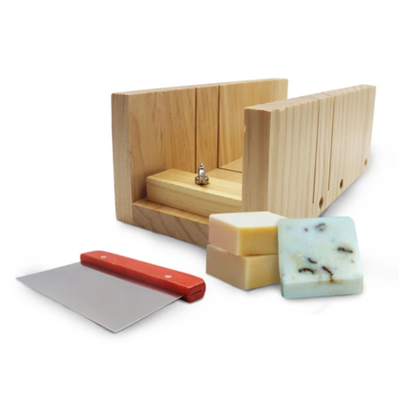 Деревянный кусок мыла резак формы и нож для Набор c прямоугольная силиконовая