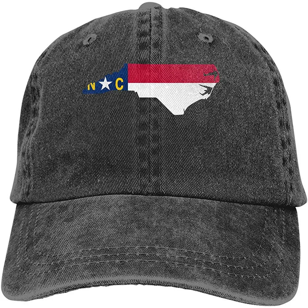 Северная карта Каролины унисекс вымытый Jeanet бейсбольная кепка рыба шляпа регулируемая задняя застежка шляпа водителя грузовика