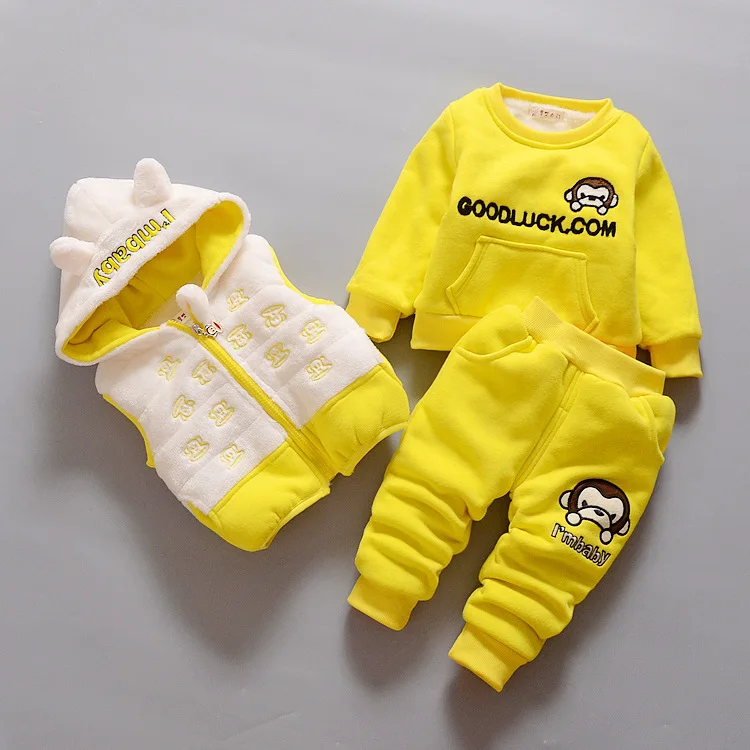 

Autumn Clothes Children-And-a-Half-Year-Old Male Baby Winter Winter Baby 0-1-2-33 Pieces WOMEN'S Suit Unisex Three-piece Set Fas