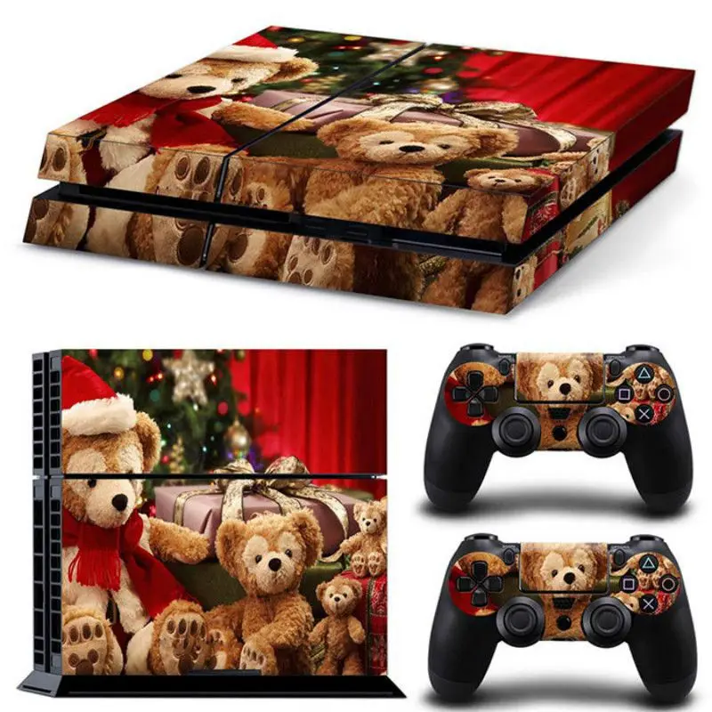 Рождественский дизайн наклейки для PS4 наклейки геймпад джойстик скины чехол для Playstation 4 консоли игровые аксессуары