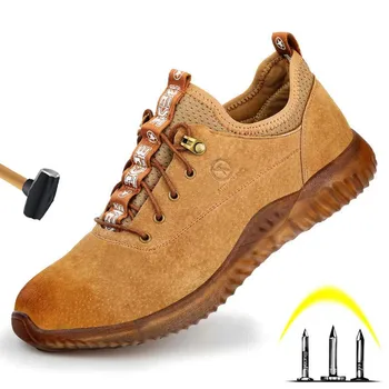 

work & safety men safety welding electrician boots Breathable Outdoor Sneaker Anti-smashing Piercing Work Safety Boot
