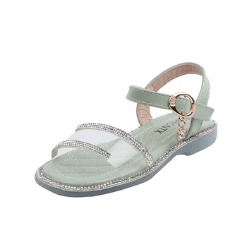 

New children Princess Casual Sandals Flat sandals kids Girl Summer Leather Beach Sandal open toe Fashion SYY133