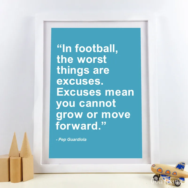 Futbol Cita Pintura Pared Arte Impresiones Ninos Habitacion