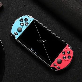 

NEW 32/64/128 Bit 5.1" LCD X7 plus Double rocker 8G Handheld Retro Game Console Video MP5 for 10000 games Can save game progress