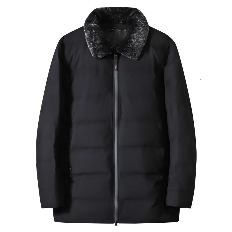 

big size Men's brand clothing with winter super light down jacket 90% white jacket down jacket and Mock Neck seamless warm Park