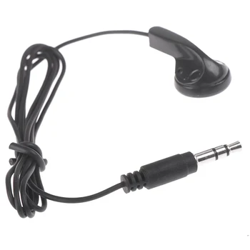

Universal 3.5mm Single Side Mono Earphone In Ear Earbud Headset for Smart Phones MP3 Black
