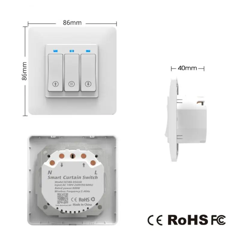 4 шт. Wifi смарт рольставни мотор дверной переключатель Интеллектуальный занавес переключатель настенная панель таймер Голосовое управление Alexa echo