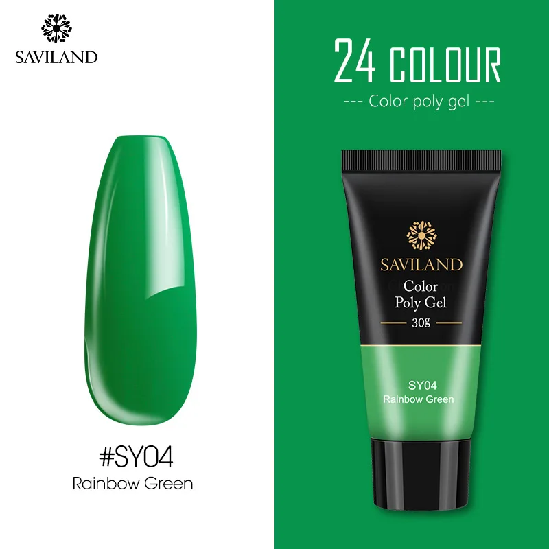 30G SY04 SAVILAND 15g Color Poly Gel Finger Extension 30g Red Blue Yellow Poly Gel Nail Gel Camouflage Soak Off UV Hard Fast Builder Gel - Цвет: 30G SY04