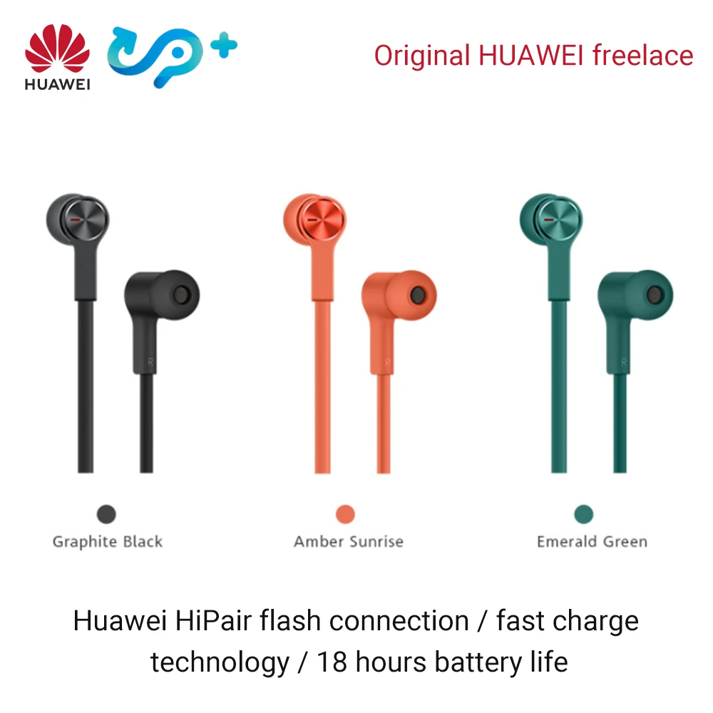 Huawei FreeLace Bluetooth наушники беспроводные для наушников, карты памяти кабель металлическая полость IPX5 Быстрая зарядка 18 ч воспроизведение спортивные наушники