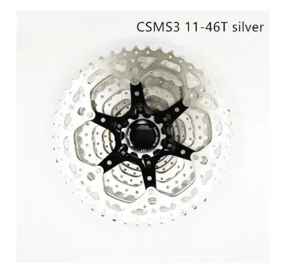 CSMS3 11-46T silver Sunracing CSMX3 CSMS3 FREEWHEEL 10 скоростей 11-46 т кассета велосипедная Звездочка свободного хода MTB велосипедная кассета запчасти для велосипеда - Цвет: CSMS3 11-46T silver