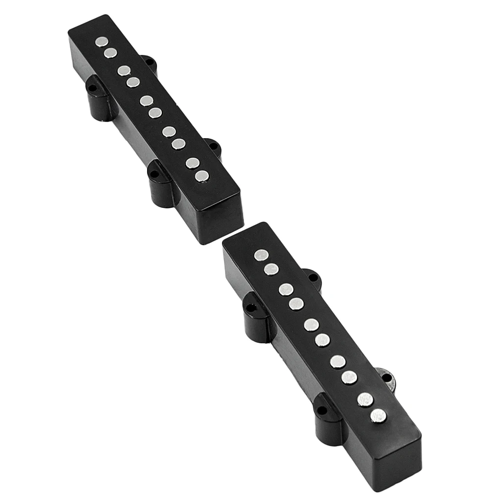 2 Pieces Jazz Bass Guitar Pickups Humbuckers 5 String 100.5x18x19mm Low Noise