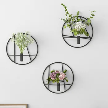 

Circle Candle Holder Wall Mounted 3D Metal Candlestick Geometric Tea Light Home Decor Wedding Decoration