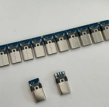 Plug com Placa Pcb tipo de Fio Lote Macho Usb 3.1 Tipo-c Tala 8 p Interface Plug 100 Pçs –