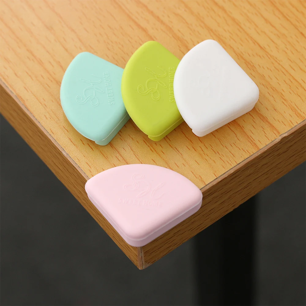 

4PCS Corner Safe Protector Soft Silicon Baby Safe Corner Protector Table Desk Corner Guard Kids Anticollision Baby Protection