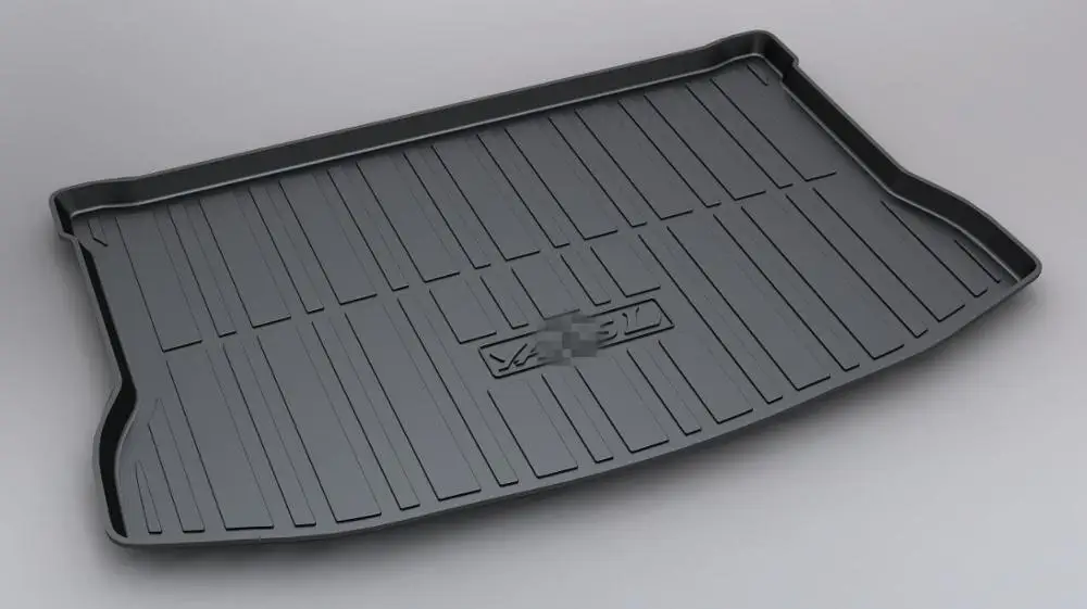 

SJ ALL Weather TPO Car Trunk Mats Tail Boot Cargo Liner Cover Rear Cargo Tray Luggage Pad For Toyota YARIS L 2013 2014