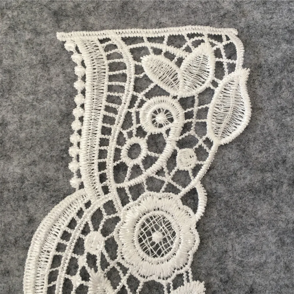 high quality white Embroidered Lace Collar Neckline Venise Applique Embroidery Sewing on Patches Sewing Lace Fabric Accessories