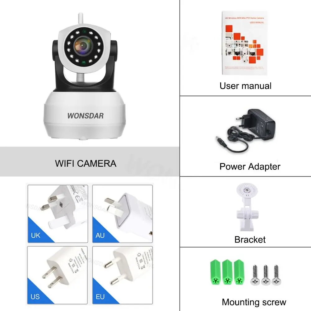 Камера видеонаблюдения Wonsdar 4G Sim карта Wi Fi 1080P 2 МП HD ночное видение|Камеры