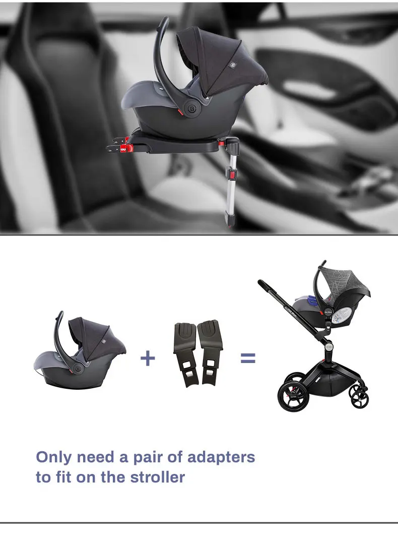 Горячая Распродажа, коляска для мамы, с интерфейсом ISOFIX, автомобильное сиденье, роскошная, 3 в 1, детская коляска, 87 см, с высоким пейзажем, детская коляска