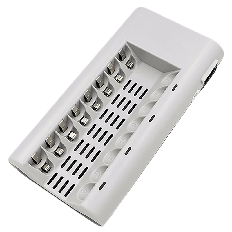 

FULL-8 Slots Smart Fast Charger For Aa Aaa Ni-Mh / Ni-Cd Rechargeable Battery & Plugs(Us Plug)
