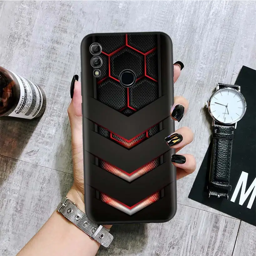 Черный светильник темные фигуры черная крышка чехол для телефона для huawei Y9 Y5 Y6 Y7 Honor 10 9 Lite 9X8X8 S 8A фотоаппаратов моментальной печати 7S 7A 10i 20i V20 Coque