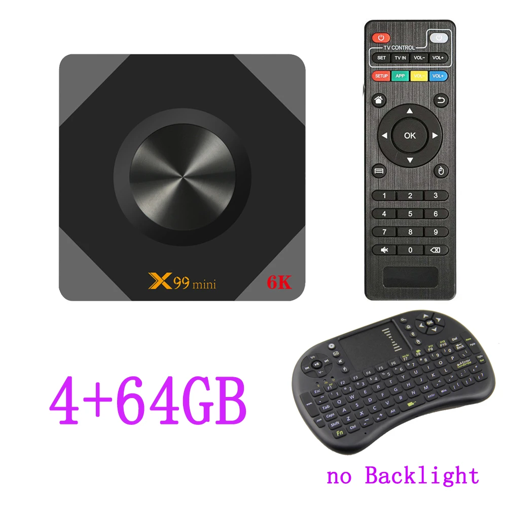 X99 мини Smart Android 9,0 tv Box 4 ГБ ОЗУ 64 ГБ 32 ГБ 16 ГБ H.265 Wifi медиаплеер 4K для Google Youtube телеприставка