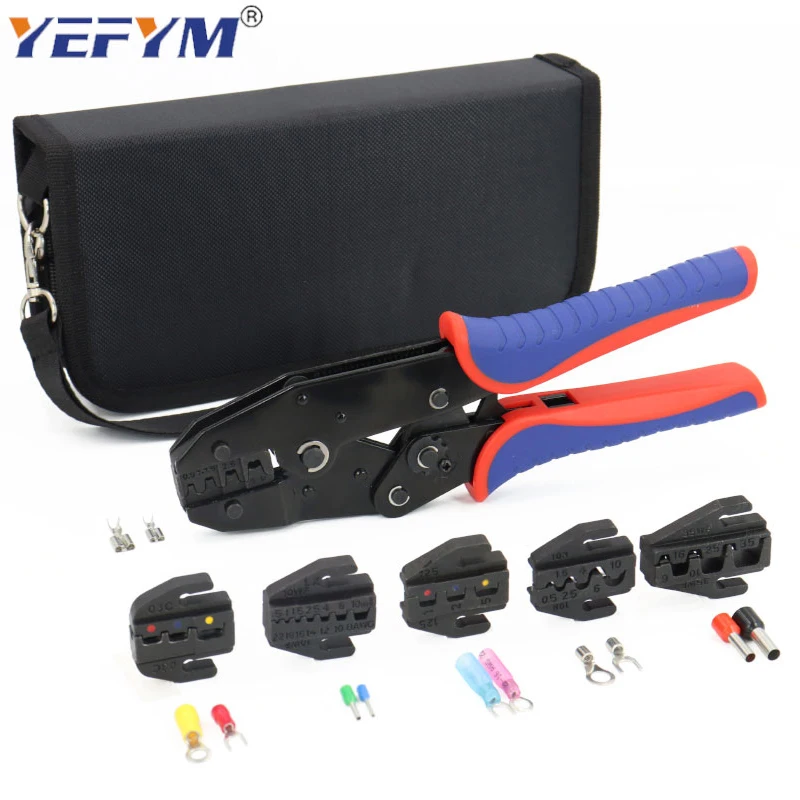 

New Crimping Pliers Quick Change Jaw For 2.8 4.8 6.3 Crimper Pipe Photovoltaic Sealed Multiple Style Terminal Electrician Tools