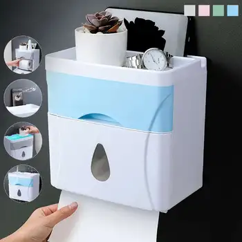 

Wall-Mounted Bathroom Tissue Dispenser Waterproof Tissue Box for Multifold Paper Towels Tissue Storage Box with Drawer